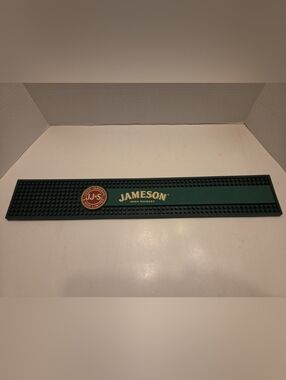 Jameson Irish Whiskey Bar Flow Spill Drip Rubber Rail Mat Man Cave 21" X 3 1/2".